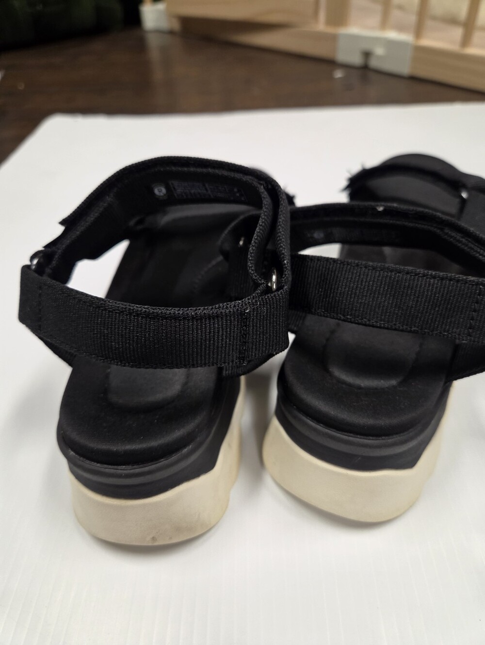 Teva Women's Jadito Universal Strappy Platform Sandals Size 7 Black White - Picture 6 of 6